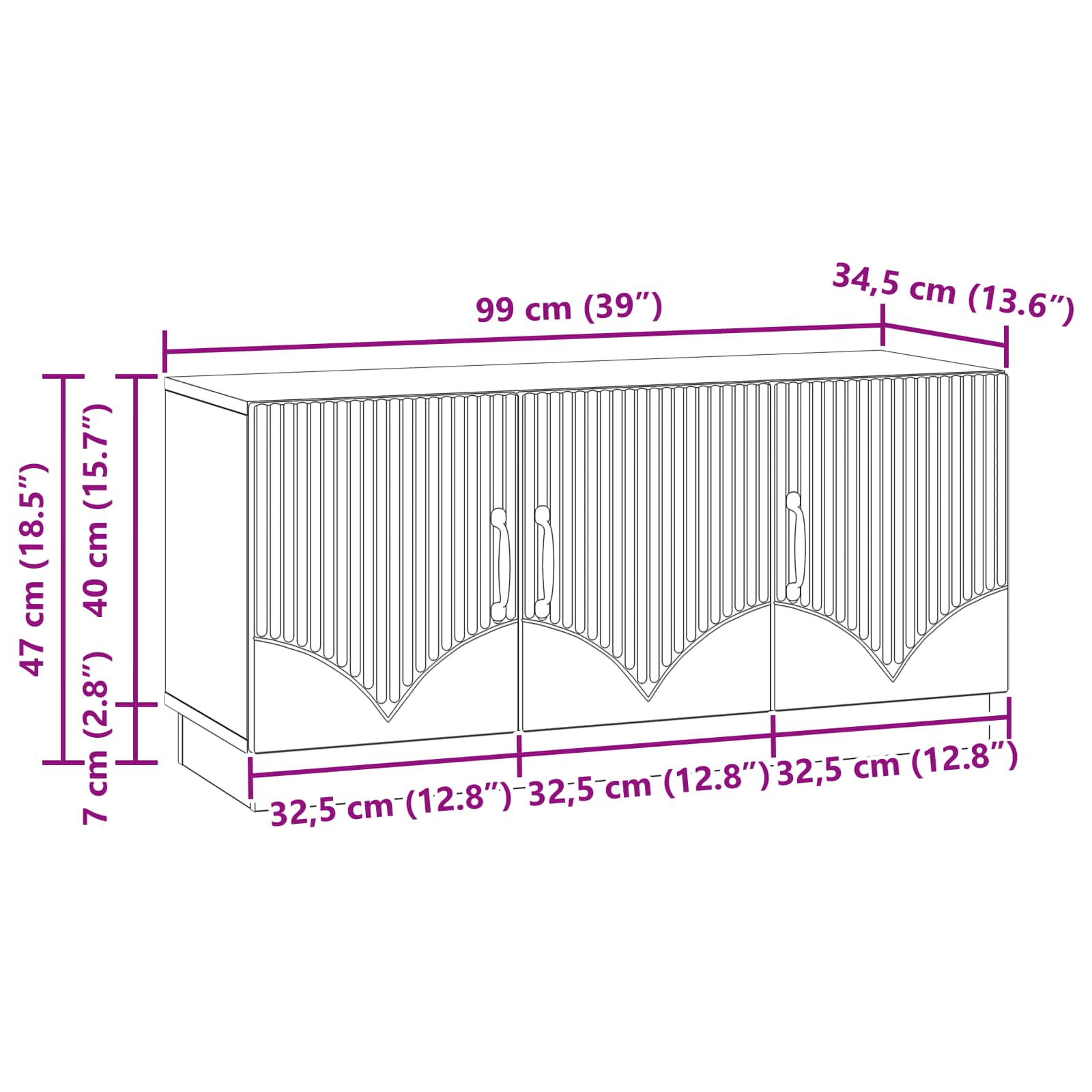 TV ormar Staro drvo 99 x 34,5 x 47 cm Konstruirano drvo