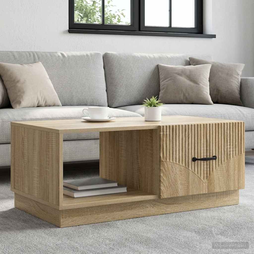 Kava Stol Hrast sonoma 90 x 50 x 37 cm Konstruirano drvo