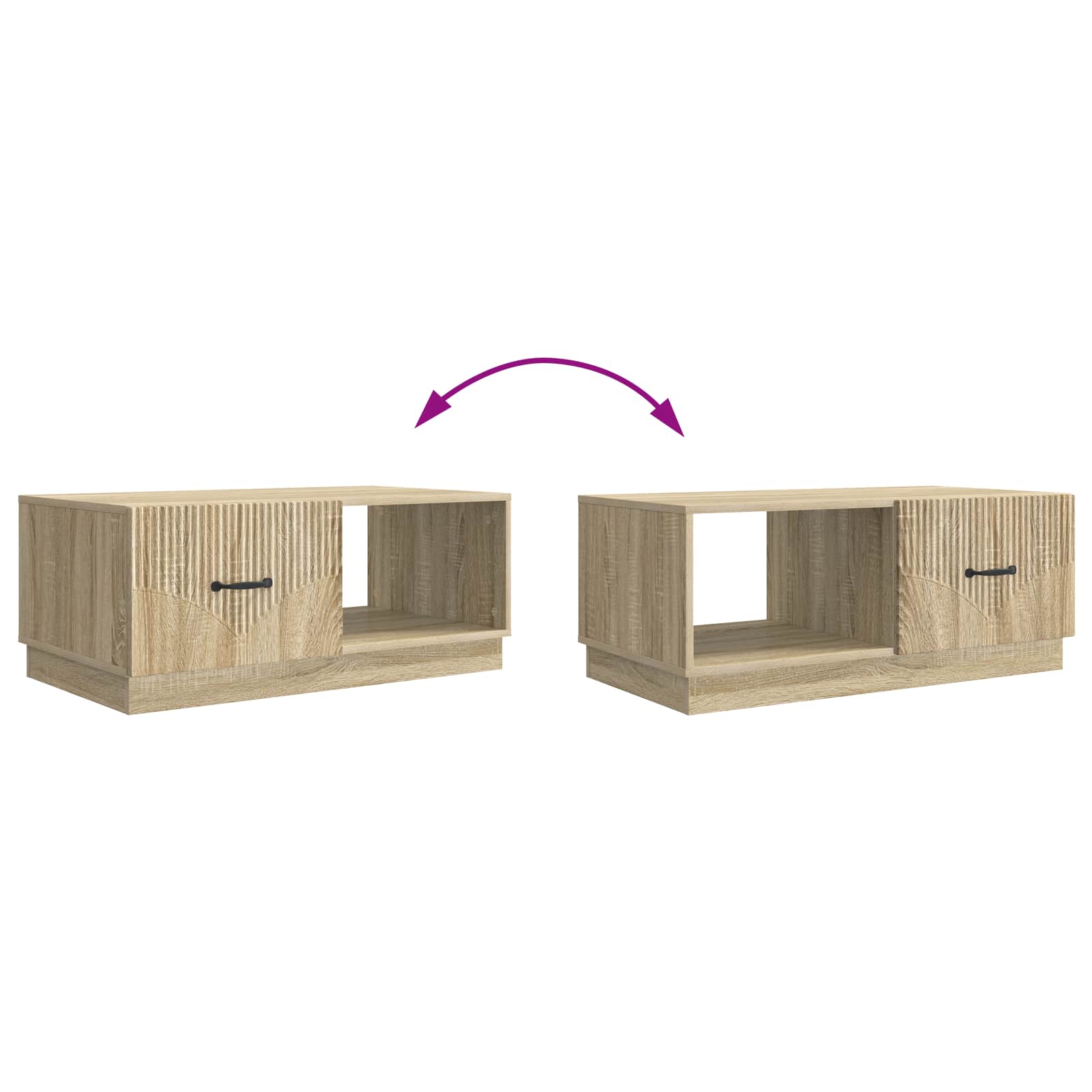 Kava Stol Hrast sonoma 90 x 50 x 37 cm Konstruirano drvo