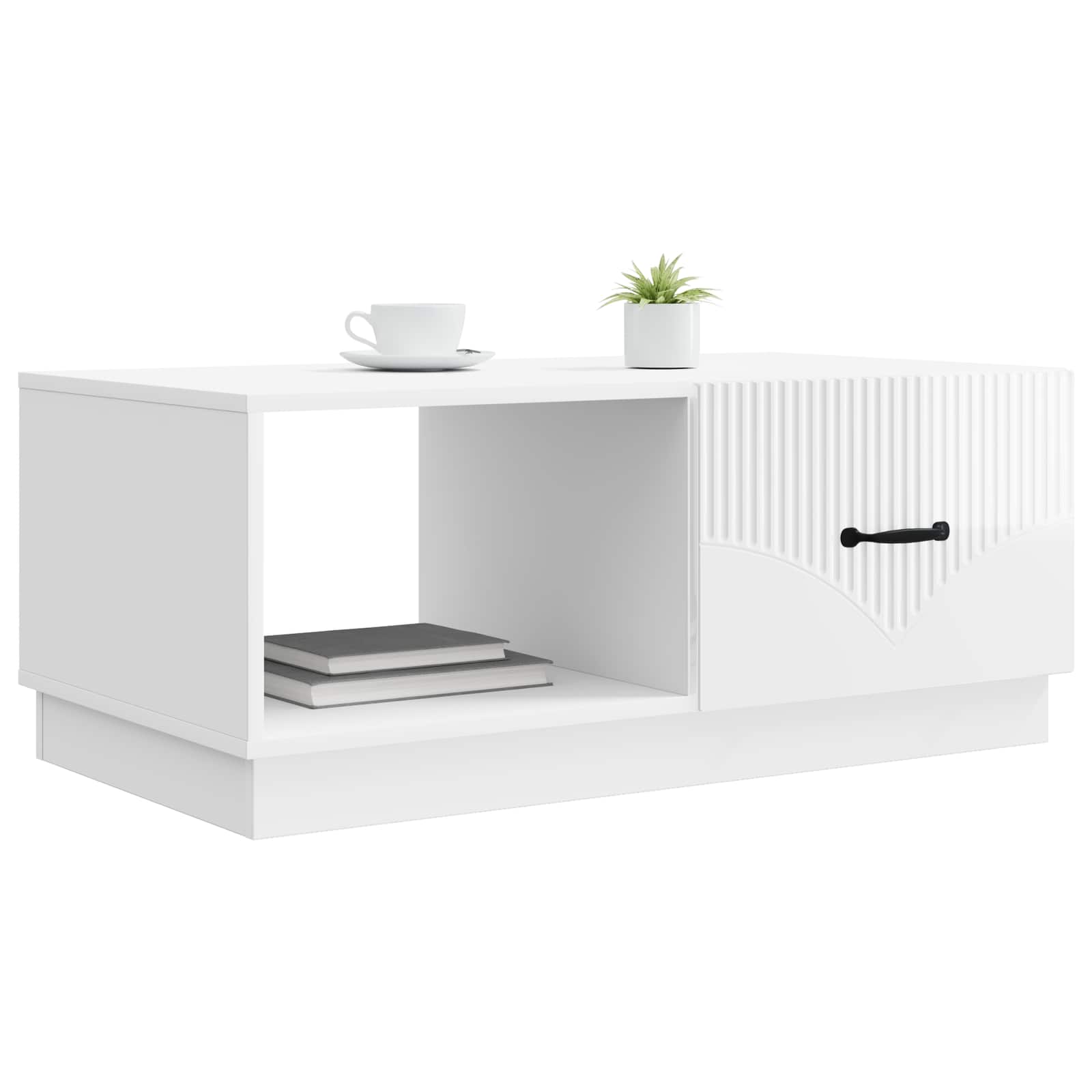 Kava Stol Bijela visokog sjaja 90 x 50 x 37 cm