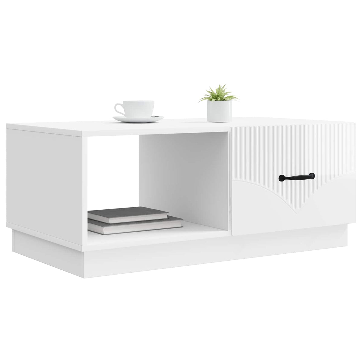 Kava Stol Bijela visokog sjaja 90 x 50 x 37 cm