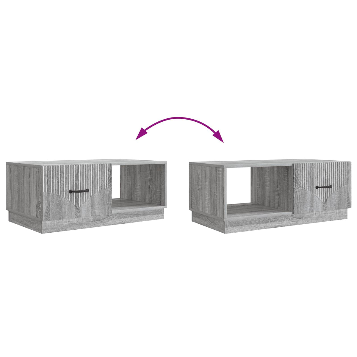 Kava Stol Siva sonoma 90 x 50 x 37 cm Konstruirano drvo