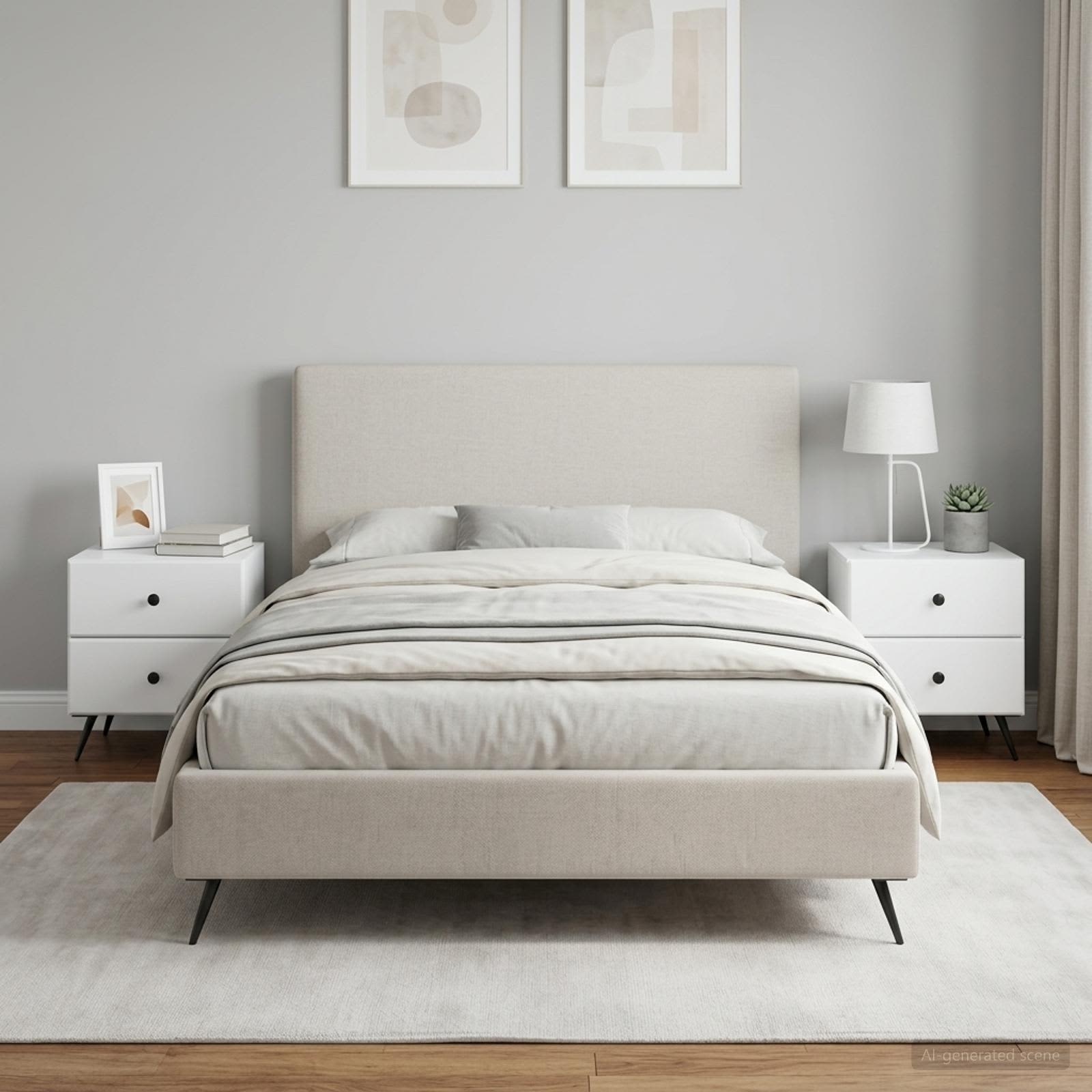 Noćni ormar 2 pcs Bijela 43 x 34,5 x 47,5 cm Konstruirano drvo