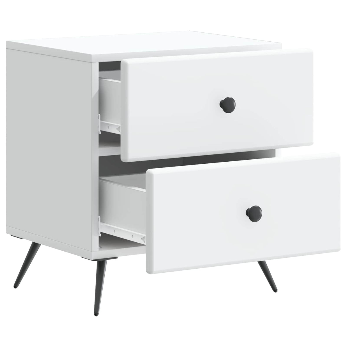 Noćni ormar 2 pcs Bijela 43 x 34,5 x 47,5 cm Konstruirano drvo