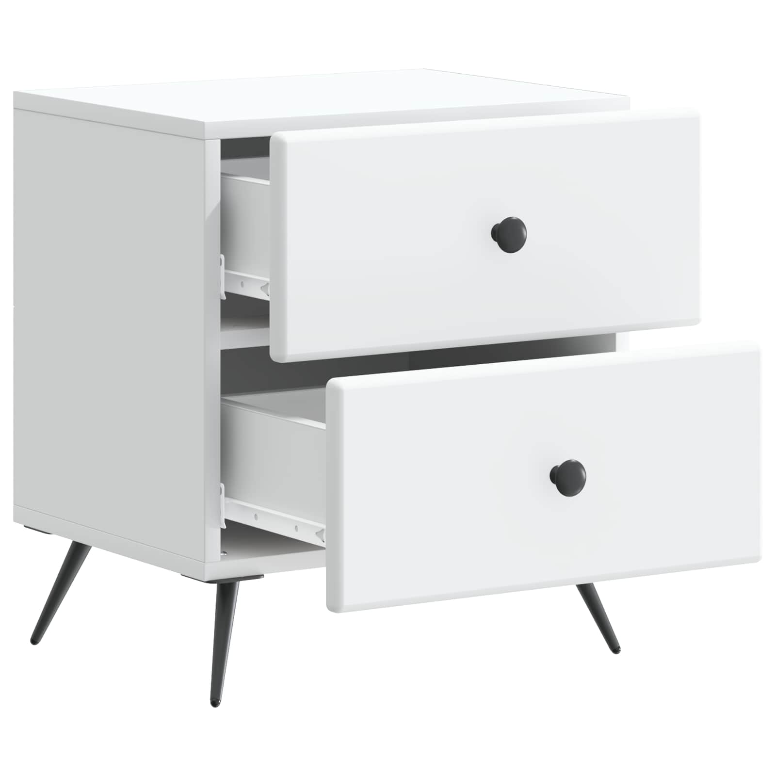 Noćni ormar 2 pcs Bijela 43 x 34,5 x 47,5 cm Konstruirano drvo