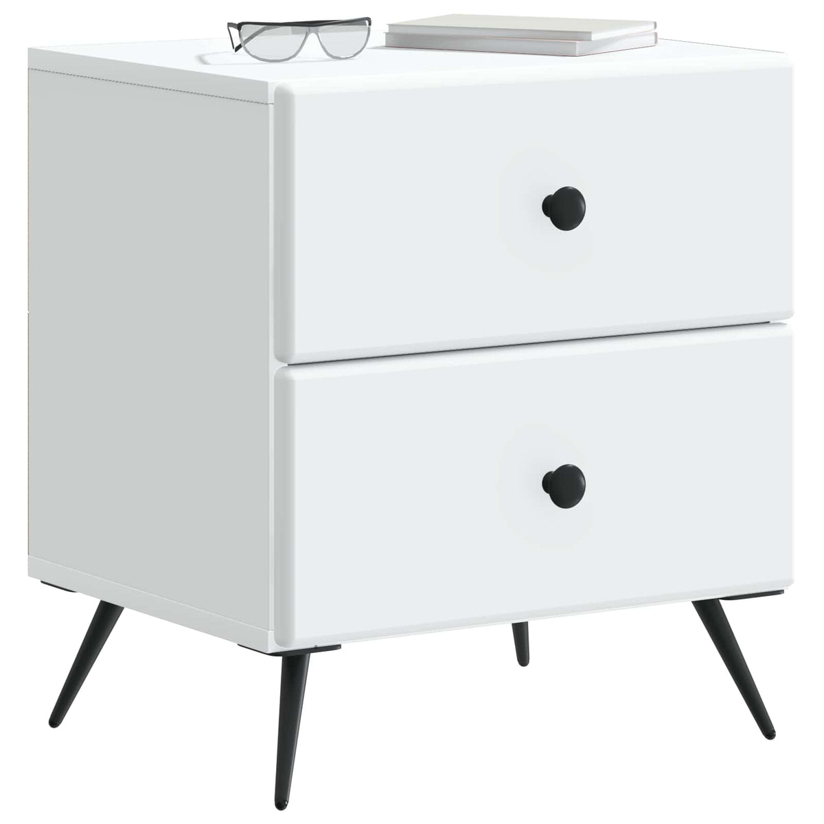 Noćni ormar 2 pcs Bijela 43 x 34,5 x 47,5 cm Konstruirano drvo