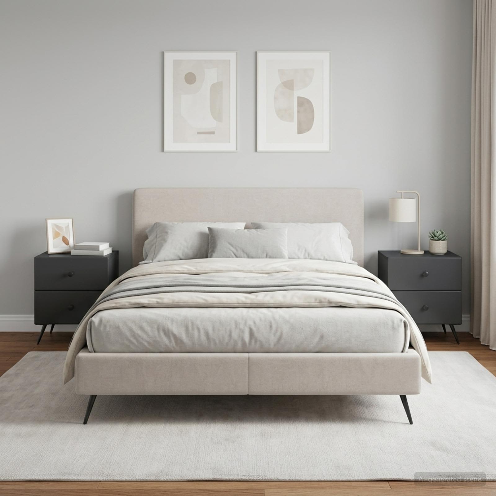 Noćni ormar 2 pcs Crna 43 x 34,5 x 47,5 cm Konstruirano drvo