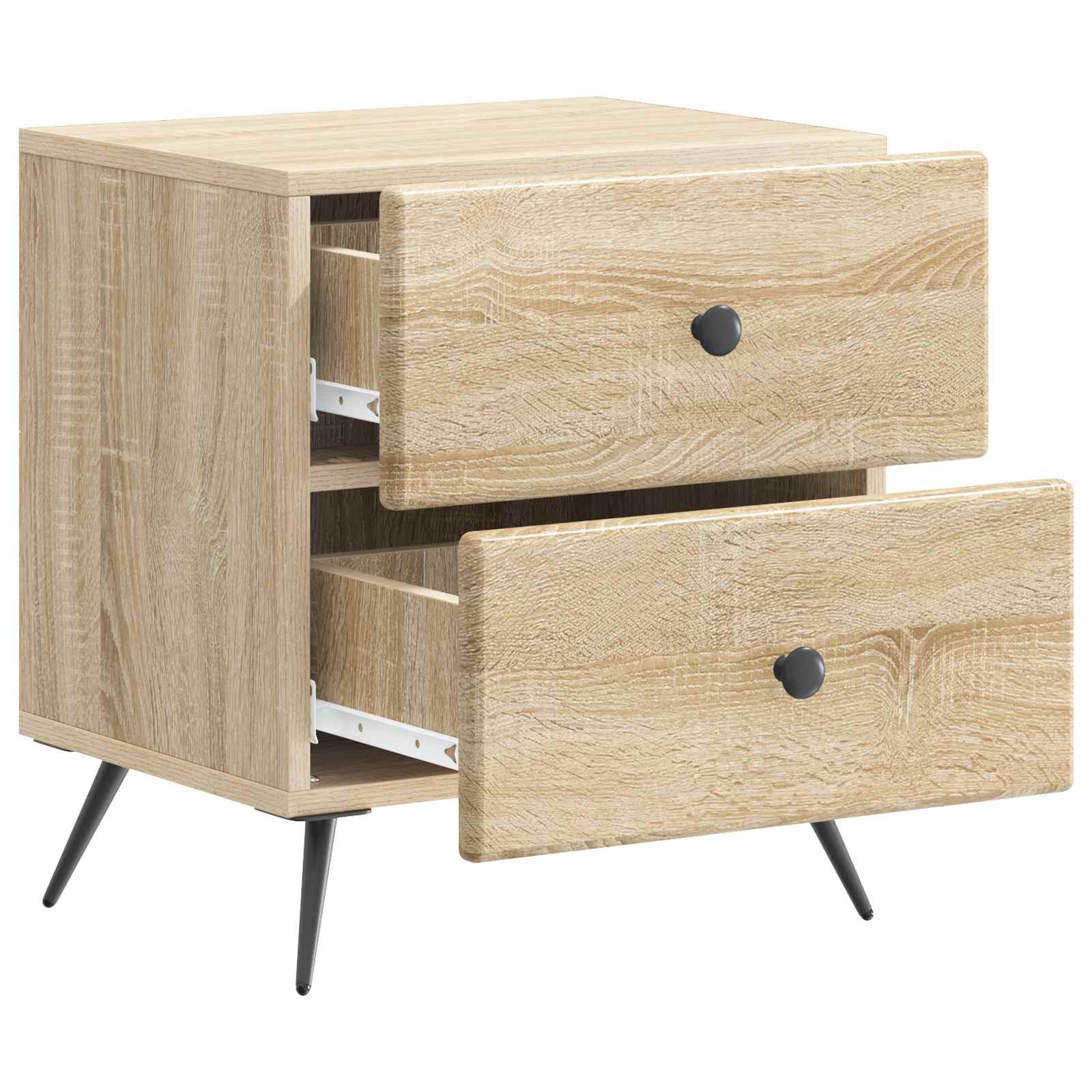 Noćni ormar s ladicama 2 pcs Hrast sonoma 43 x 34,5 x 47,5 cm
