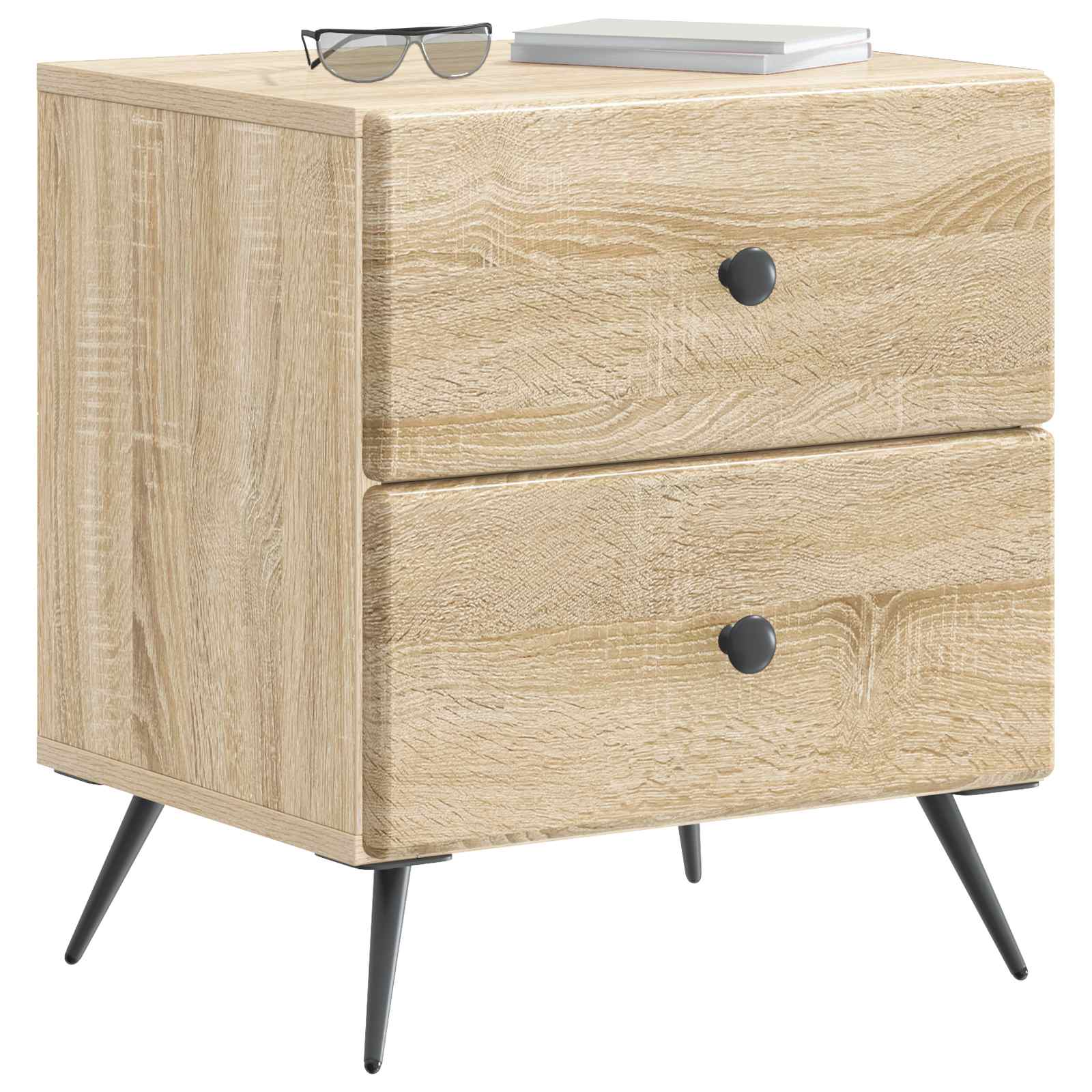 Noćni ormar s ladicama 2 pcs Hrast sonoma 43 x 34,5 x 47,5 cm
