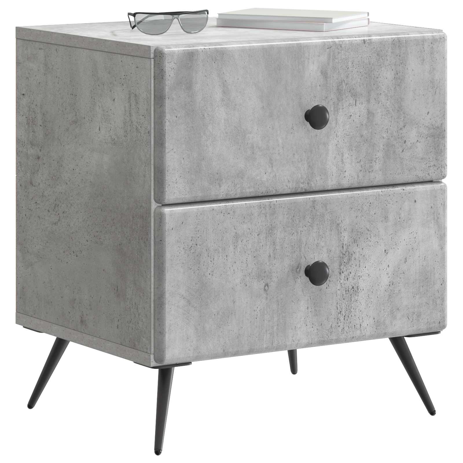 Noćni ormar Betonska siva 43 x 34,5 x 47,5 cm Konstruirano drvo