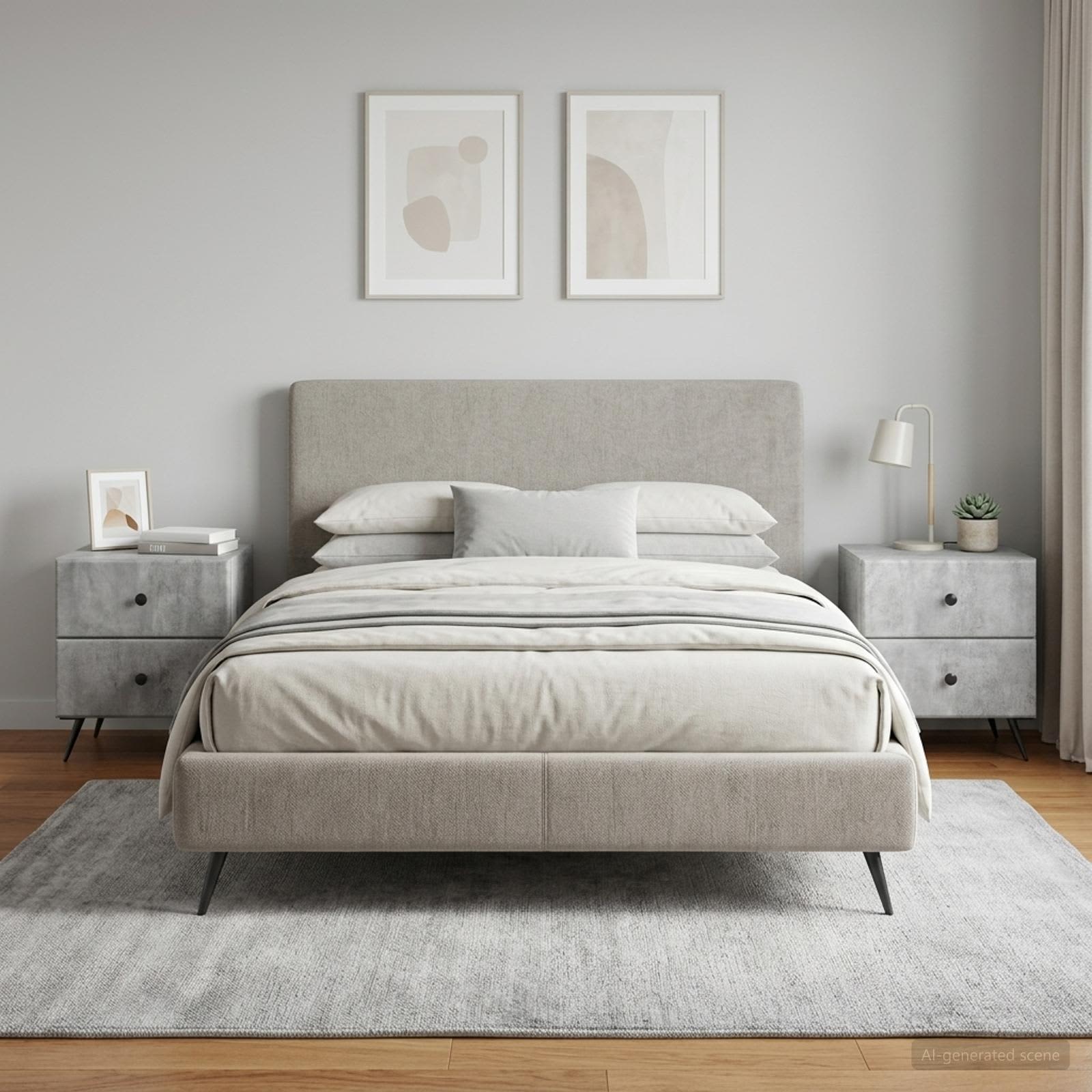 Noćni ormar s ladicama 2 pcs Betonska siva 43 x 34,5 x 47,5 cm