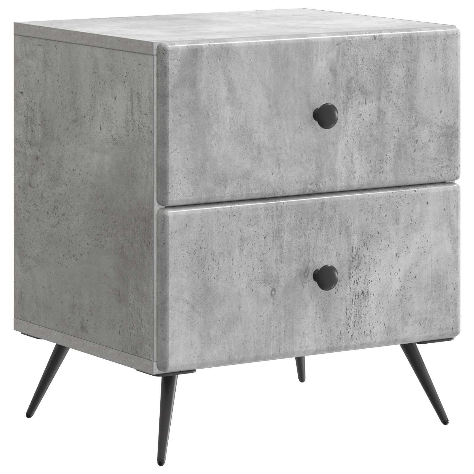 Noćni ormar s ladicama 2 pcs Betonska siva 43 x 34,5 x 47,5 cm