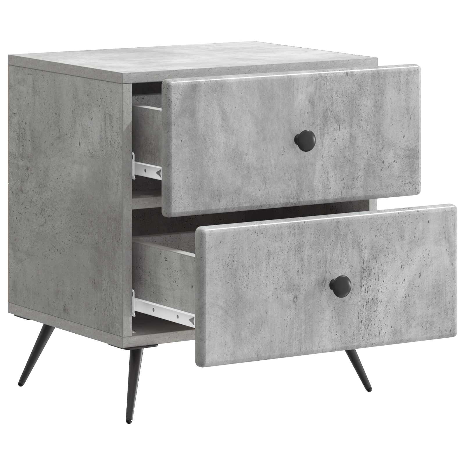 Noćni ormar s ladicama 2 pcs Betonska siva 43 x 34,5 x 47,5 cm