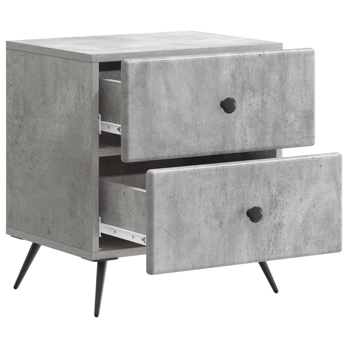 Noćni ormar s ladicama 2 pcs Betonska siva 43 x 34,5 x 47,5 cm
