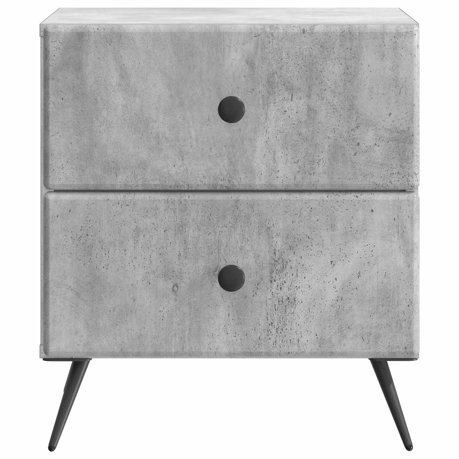 Noćni ormar s ladicama 2 pcs Betonska siva 43 x 34,5 x 47,5 cm
