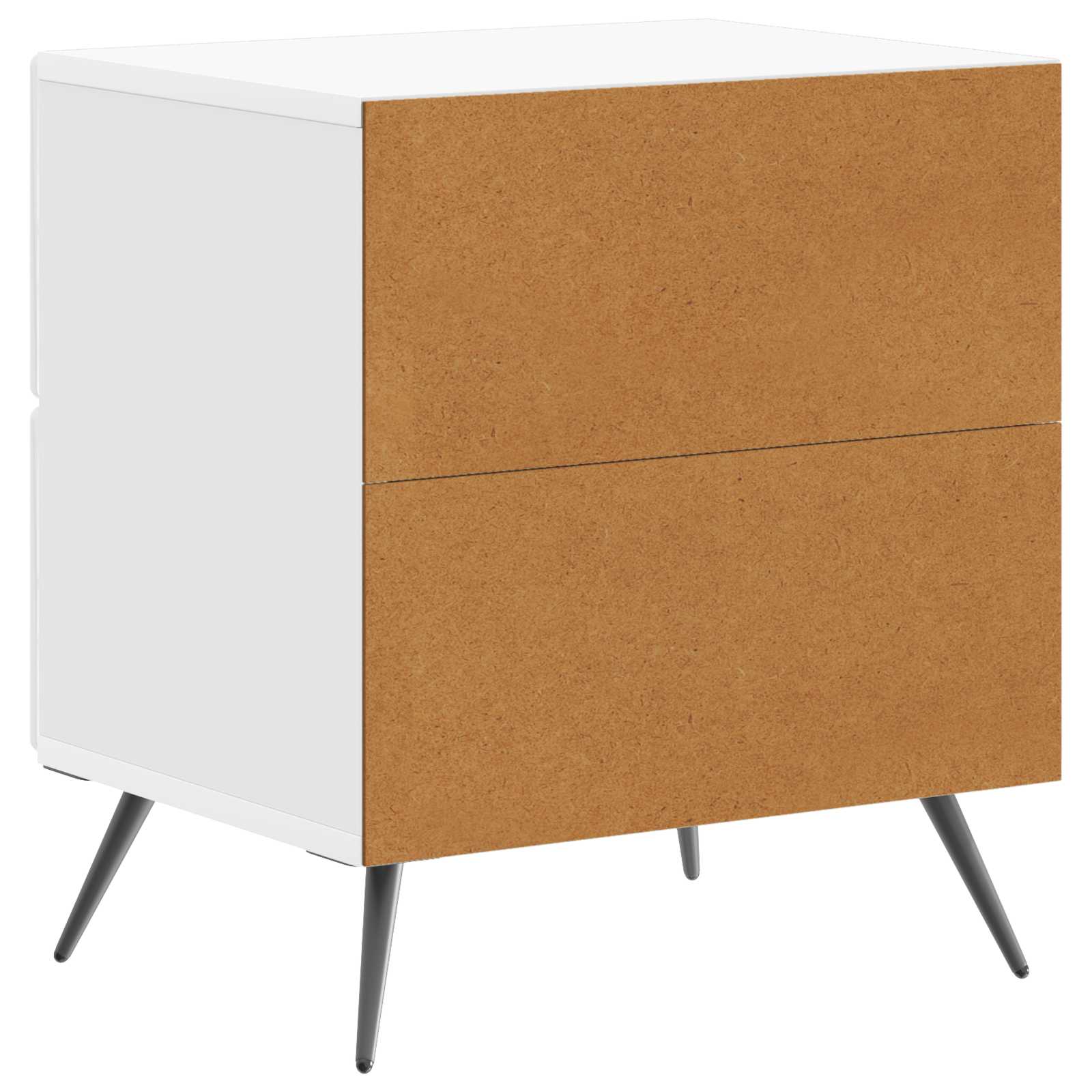 Noćni ormar s ladicama Bijela visokog sjaja 43 x 34,5 x 47,5 cm