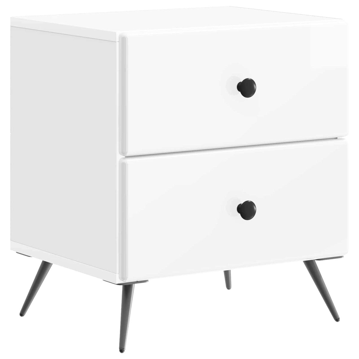 Noćni ormar 2 kom. Bijela visokog sjaja 43 x 34,5 x 47,5 cm