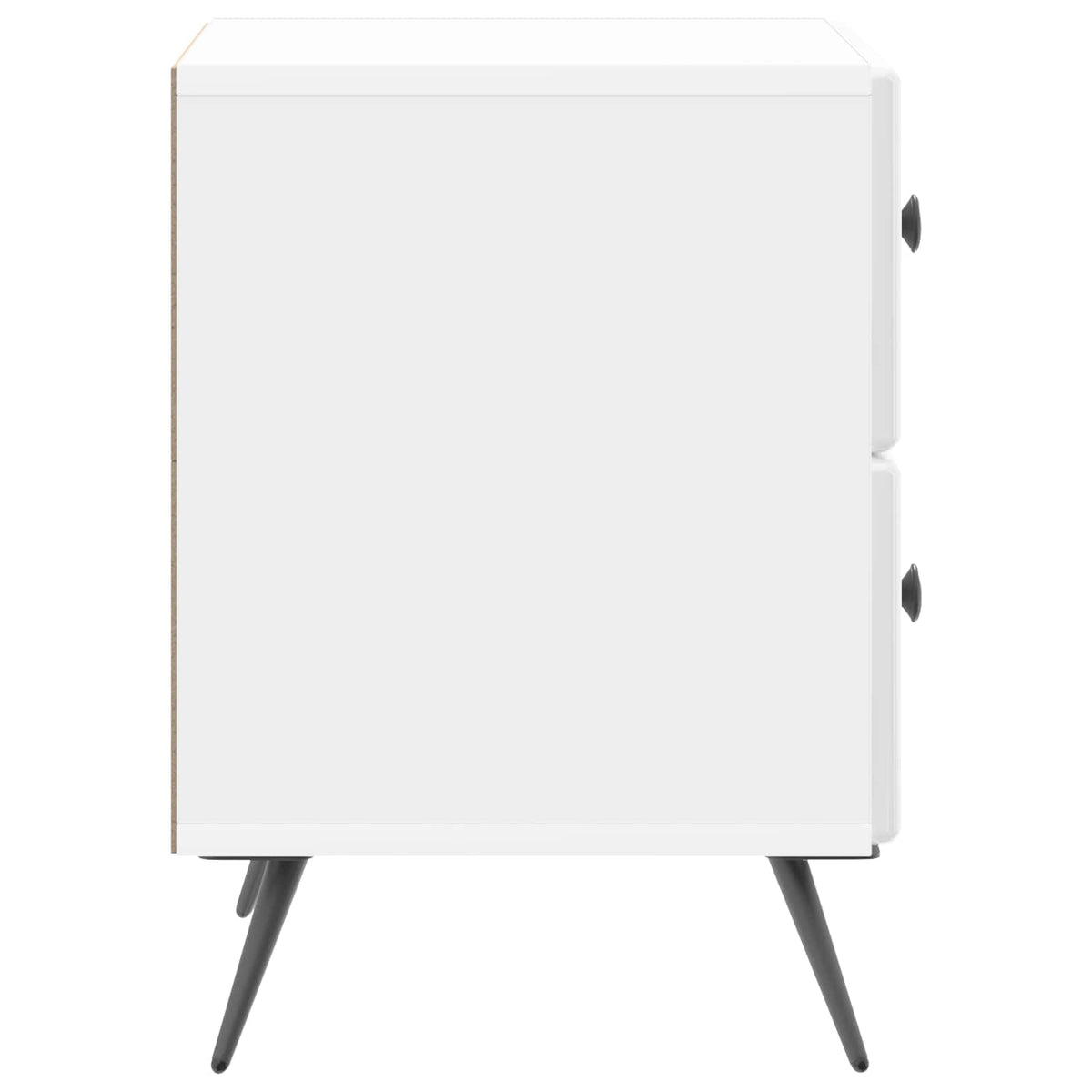 Noćni ormar 2 pcs Bijela visokog sjaja 43 x 34,5 x 47,5 cm