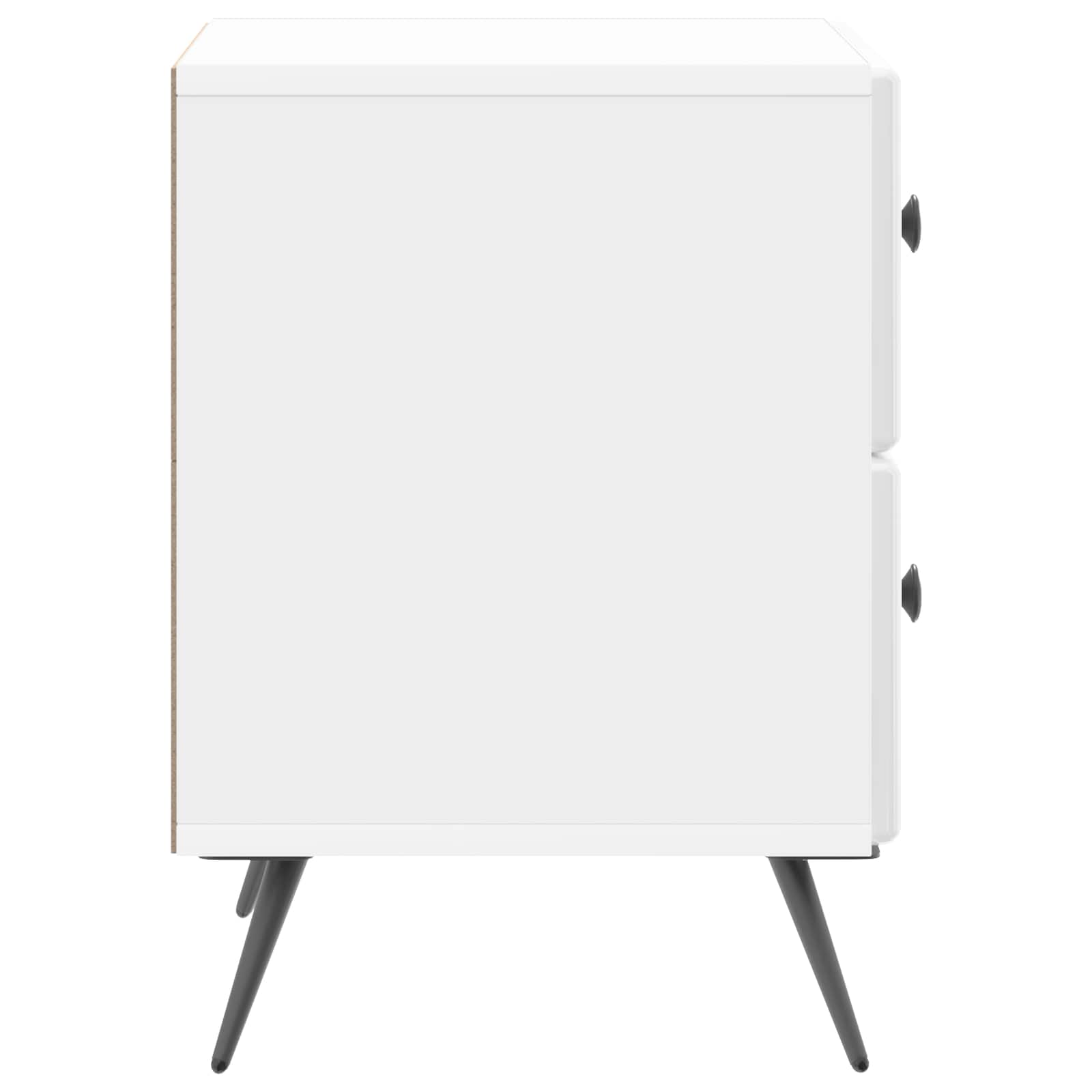Noćni ormar 2 pcs Bijela visokog sjaja 43 x 34,5 x 47,5 cm