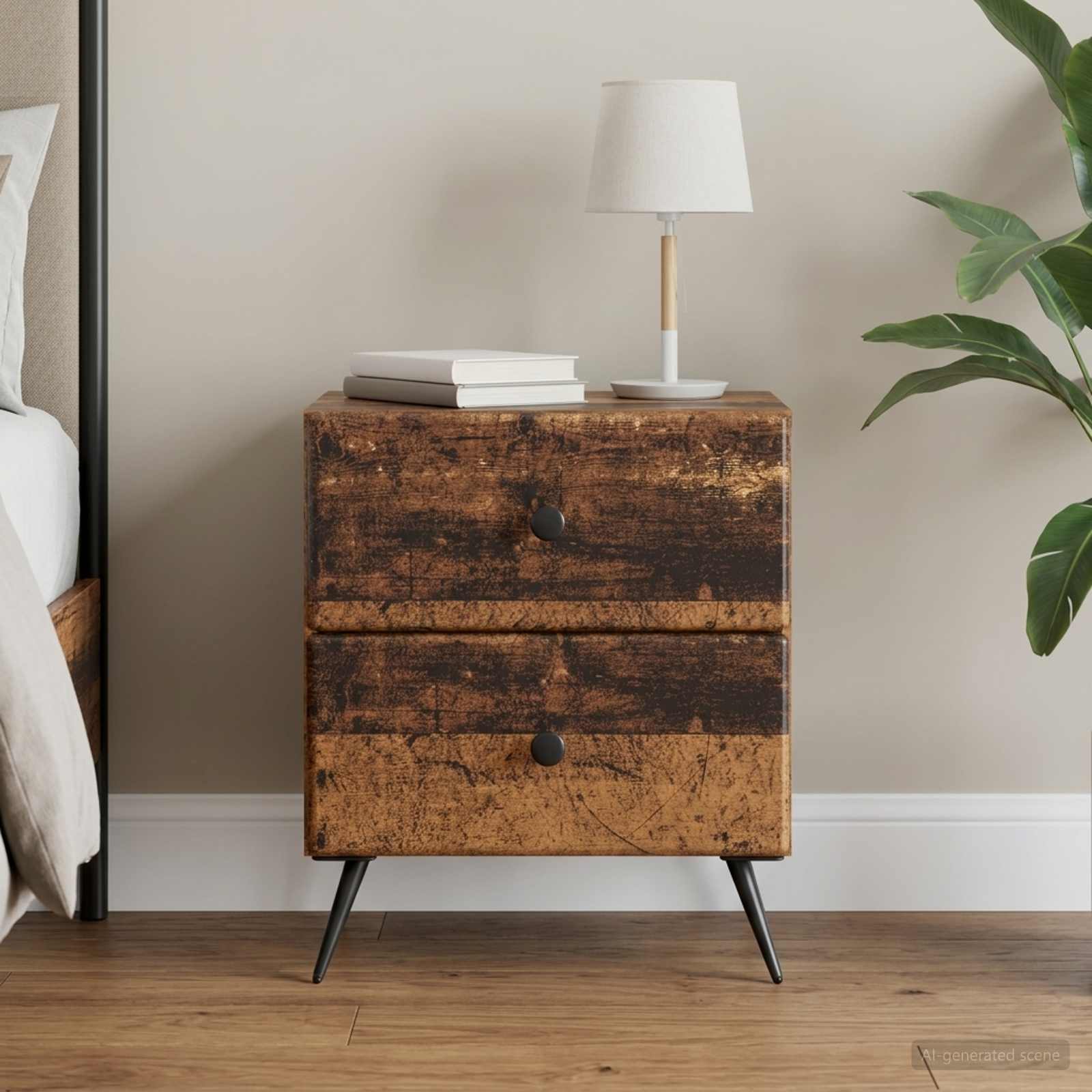 Noćni ormar Staro drvo 43 x 34,5 x 47,5 cm Konstruirano drvo