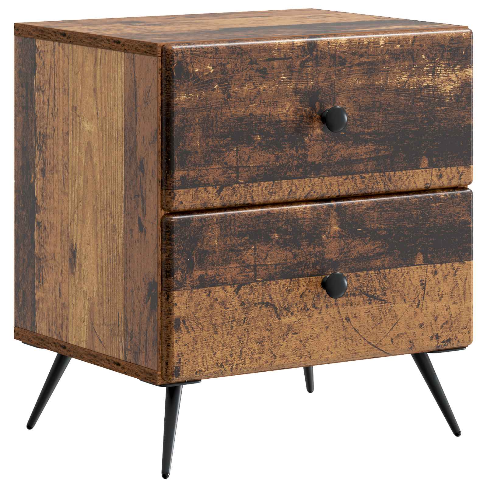 Noćni ormar s ladicama 2 pcs Staro drvo 43 x 34,5 x 47,5 cm