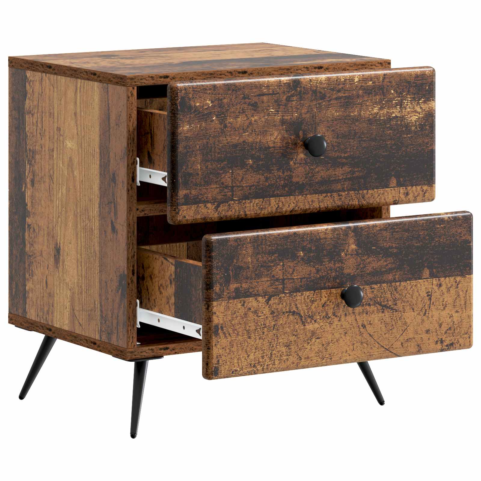 Noćni ormar s ladicama 2 pcs Staro drvo 43 x 34,5 x 47,5 cm