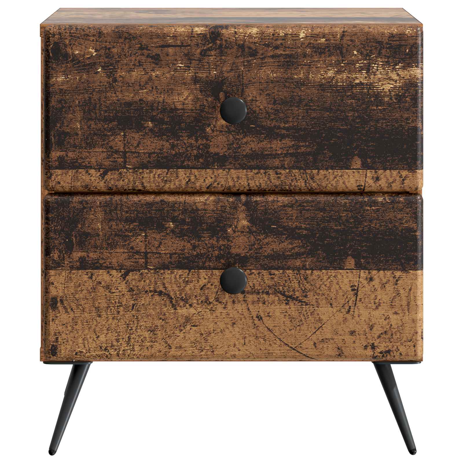 Noćni ormar s ladicama 2 pcs Staro drvo 43 x 34,5 x 47,5 cm