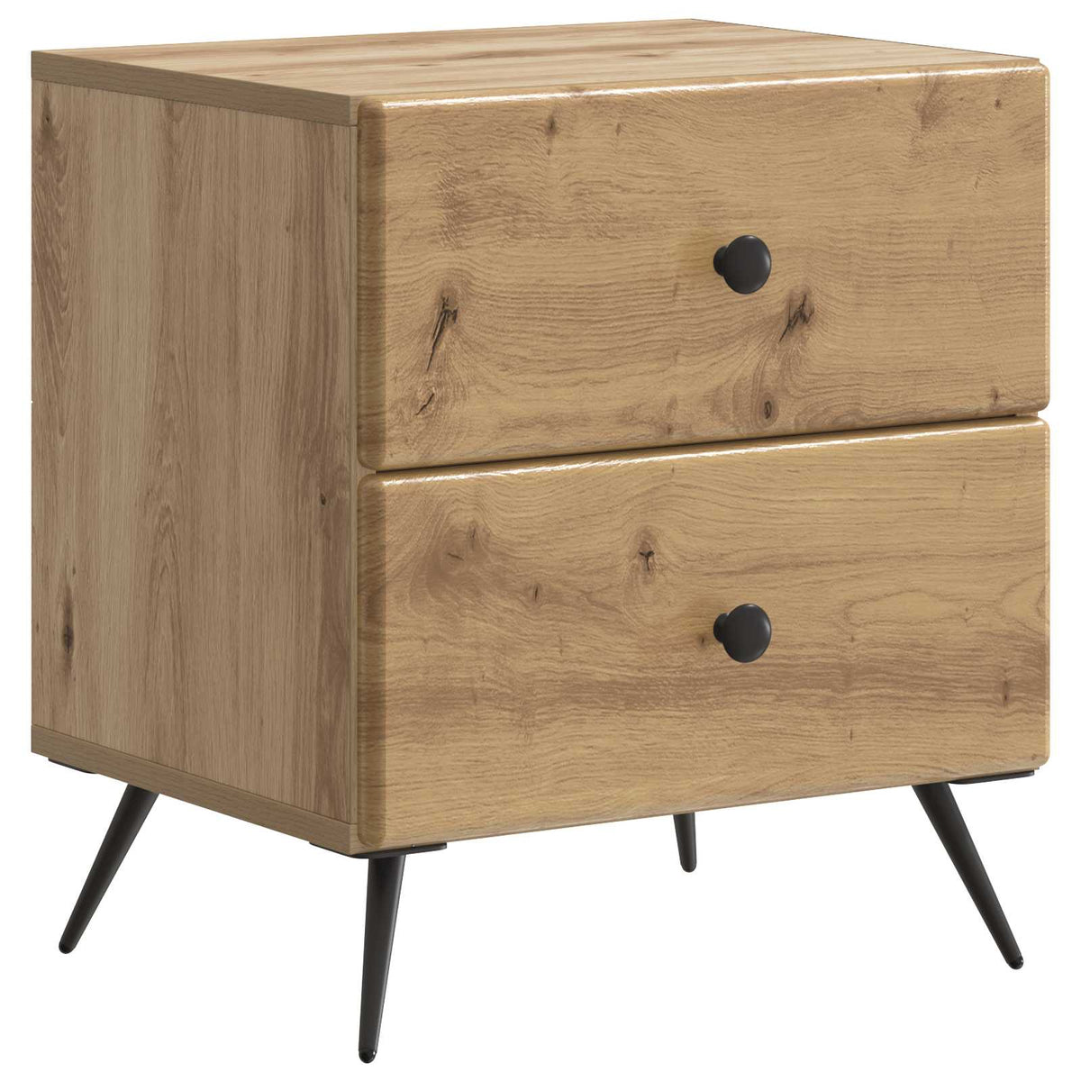 Noćni ormar s ladicama 2 pcs Hrast artisan 43 x 34,5 x 47,5 cm