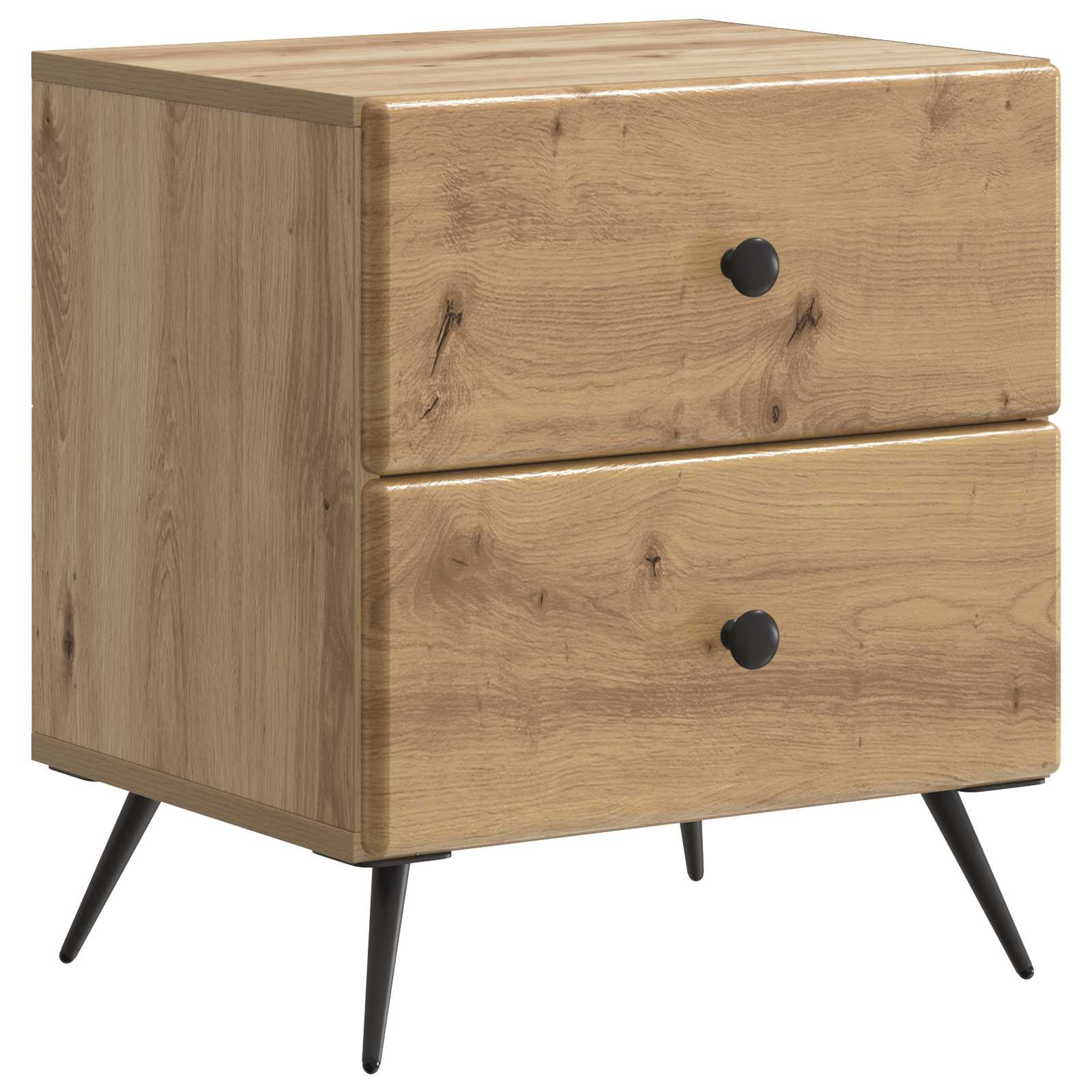 Noćni ormar s ladicama 2 pcs Hrast artisan 43 x 34,5 x 47,5 cm