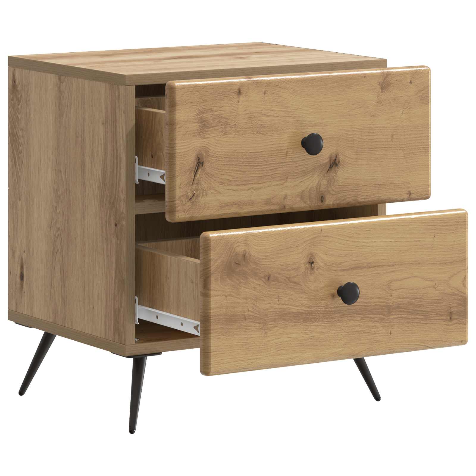 Noćni ormar s ladicama 2 pcs Hrast artisan 43 x 34,5 x 47,5 cm