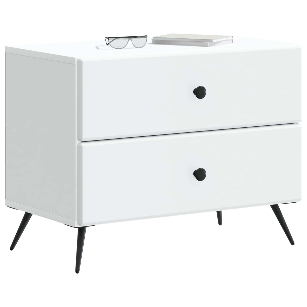 Noćni ormar Bijela 62 x 34,5 x 47,5 cm Konstruirano drvo