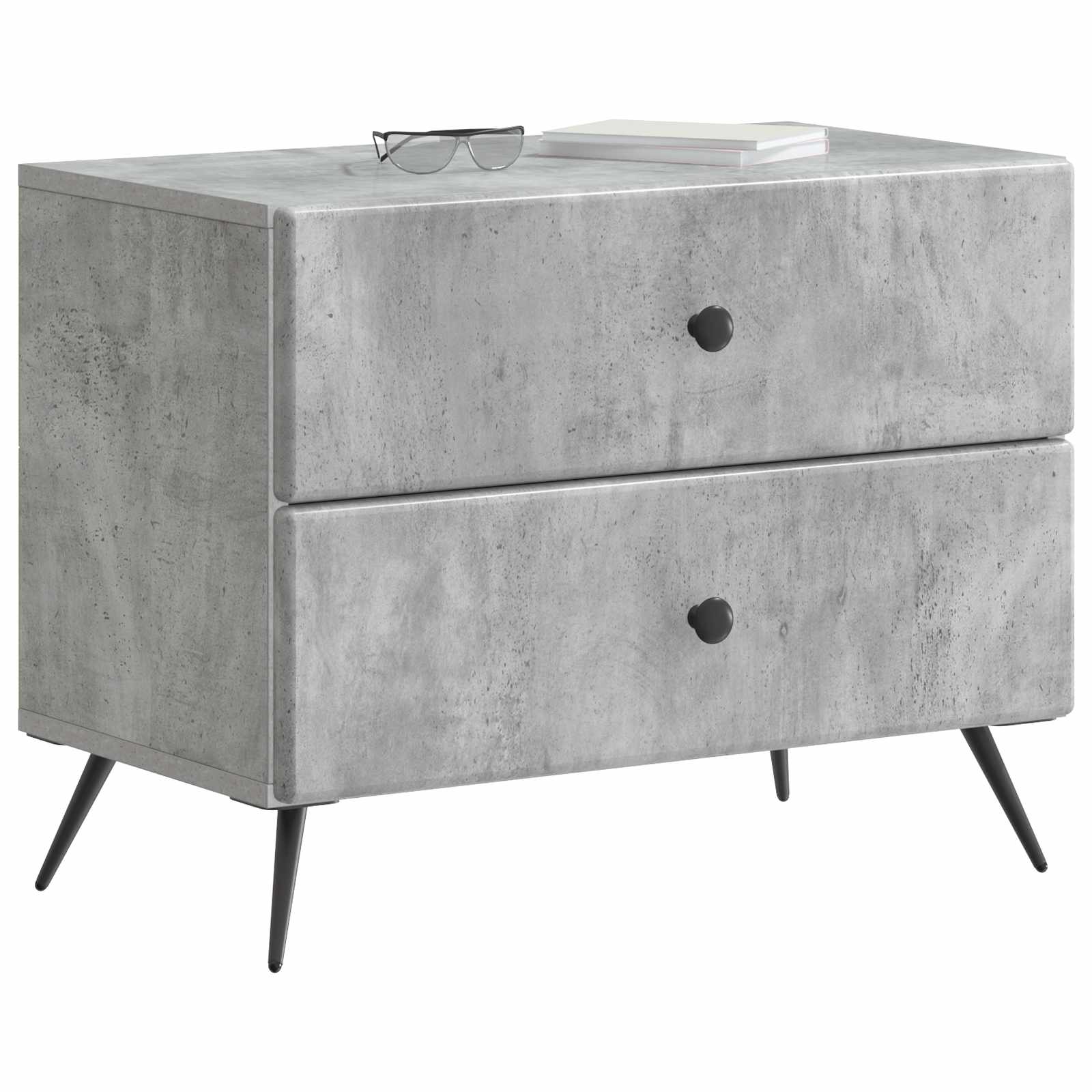 Noćni ormar Betonska siva 62 x 34,5 x 47,5 cm Konstruirano drvo
