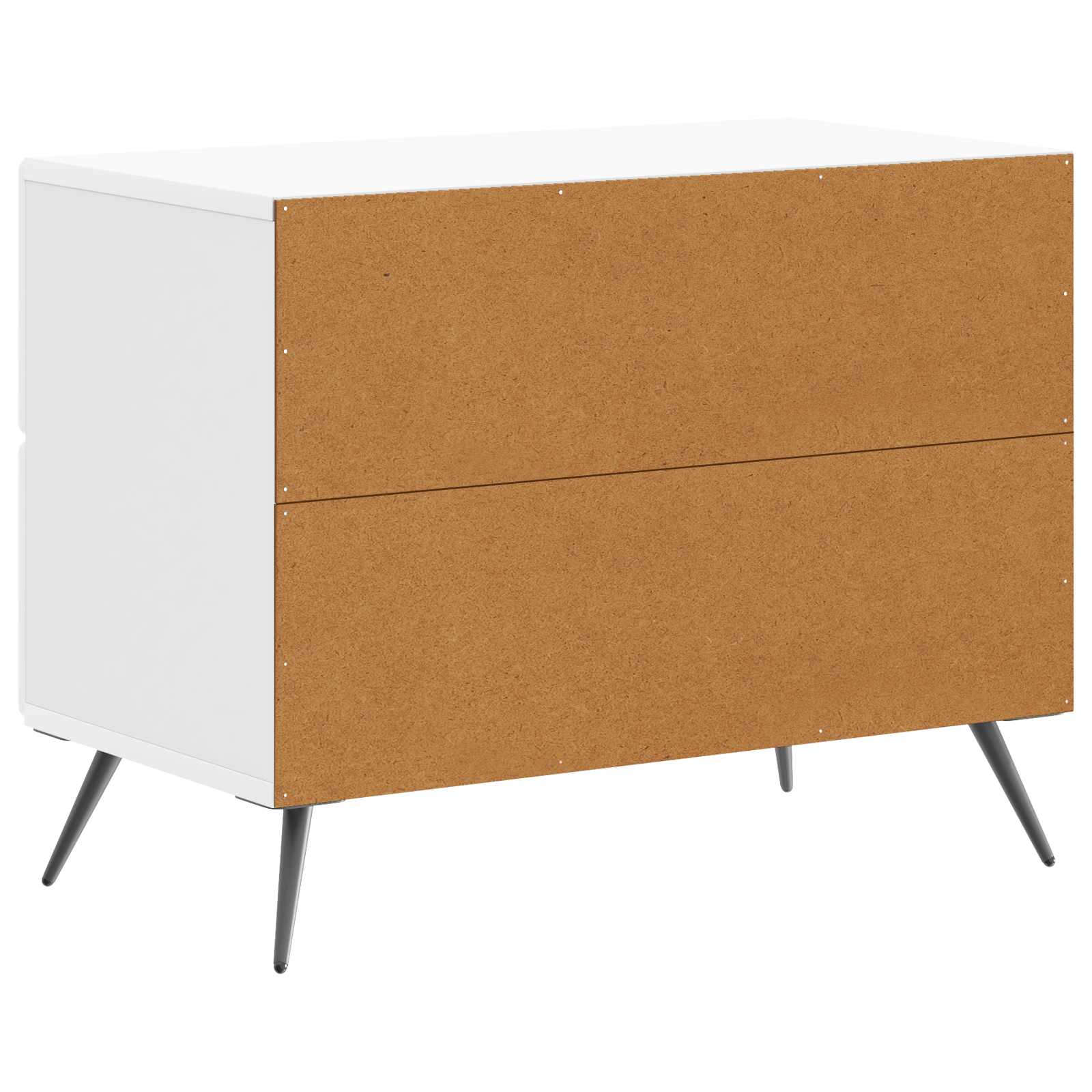 Noćni ormar s ladicama Bijela visokog sjaja 62 x 34,5 x 47,5 cm