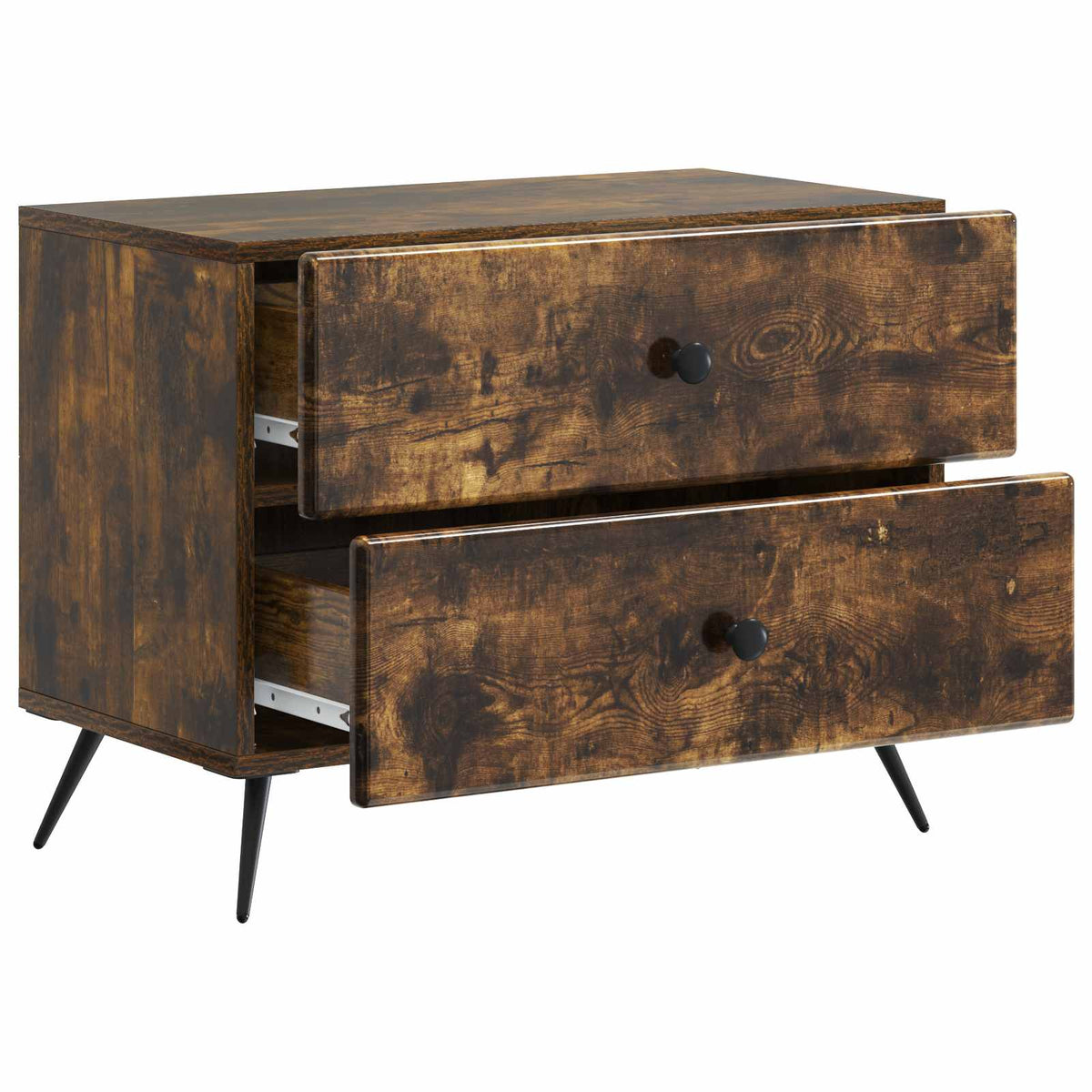 Noćni ormar s ladicama Dimljeni hrast 62 x 34,5 x 47,5 cm