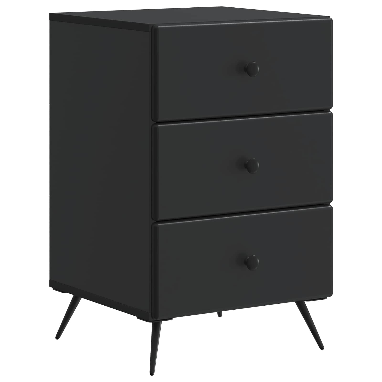 Noćni ormar s ladicama Crna 43 x 41 x 66,5 cm Konstruirano drvo