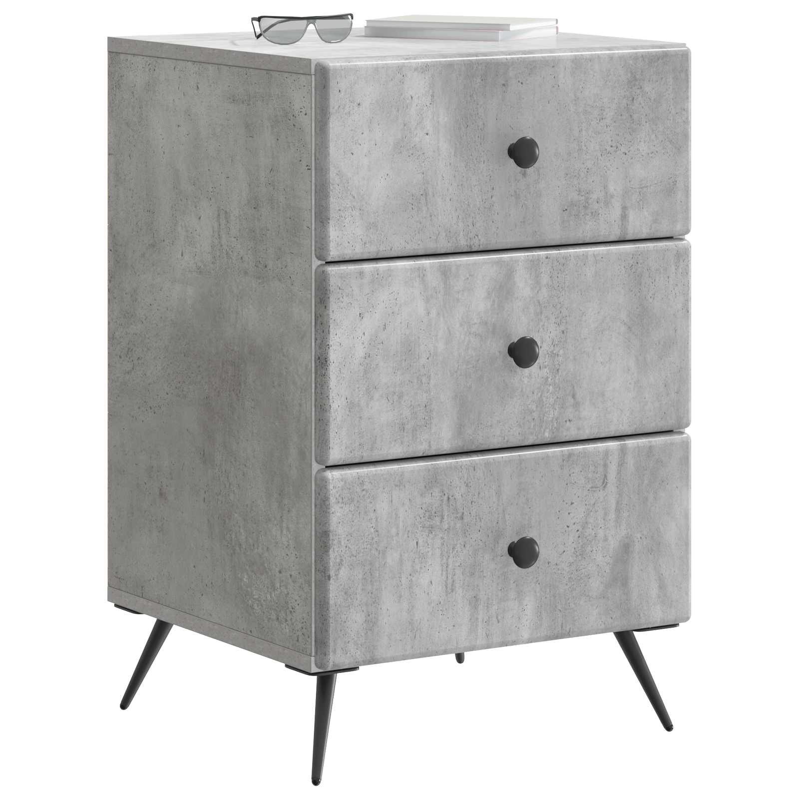 Noćni ormar Betonska siva 43 x 41 x 66,5 cm Konstruirano drvo