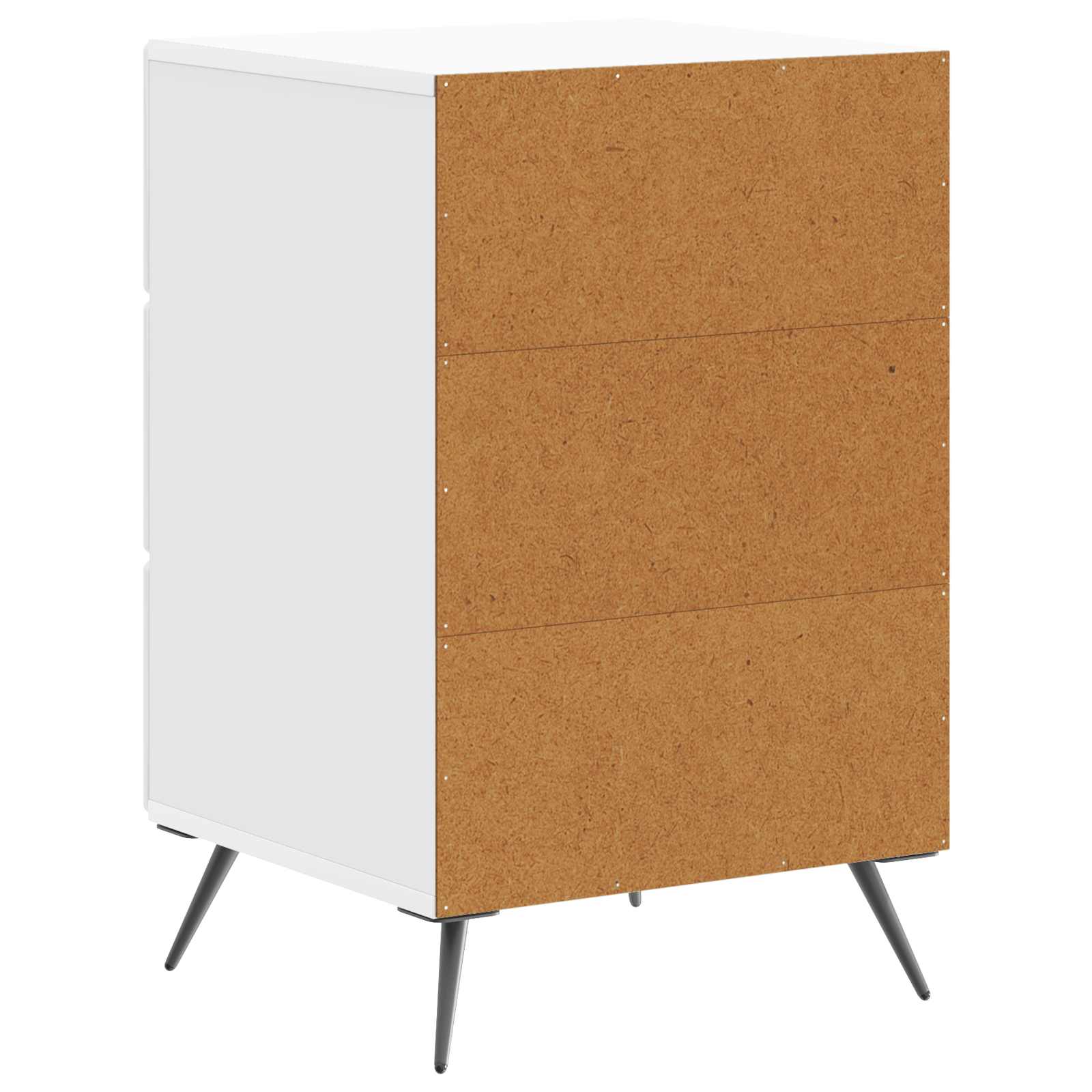Noćni ormar s ladicama Bijela visokog sjaja 43 x 41 x 66,5 cm