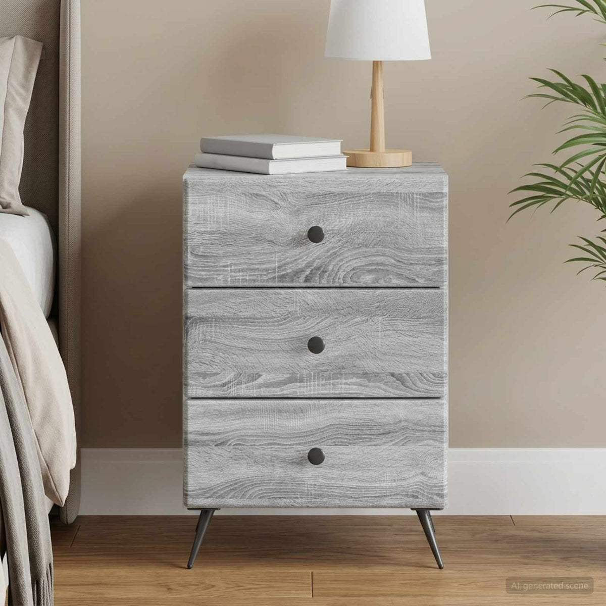 Noćni ormar Siva sonoma 43 x 41 x 66,5 cm Konstruirano drvo