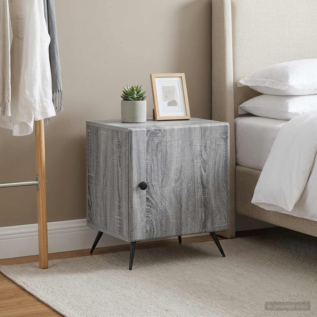 Noćni ormar 2 kom. Siva sonoma 43 x 34,5 x 50 cm