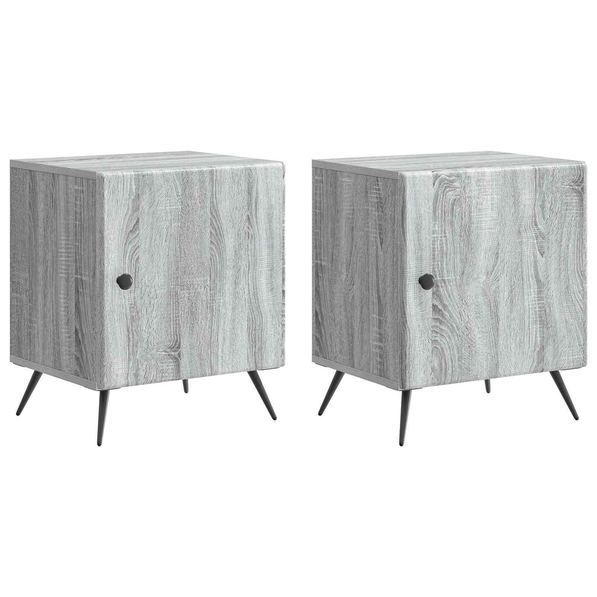 Noćni ormar 2 kom. Siva sonoma 43 x 34,5 x 50 cm