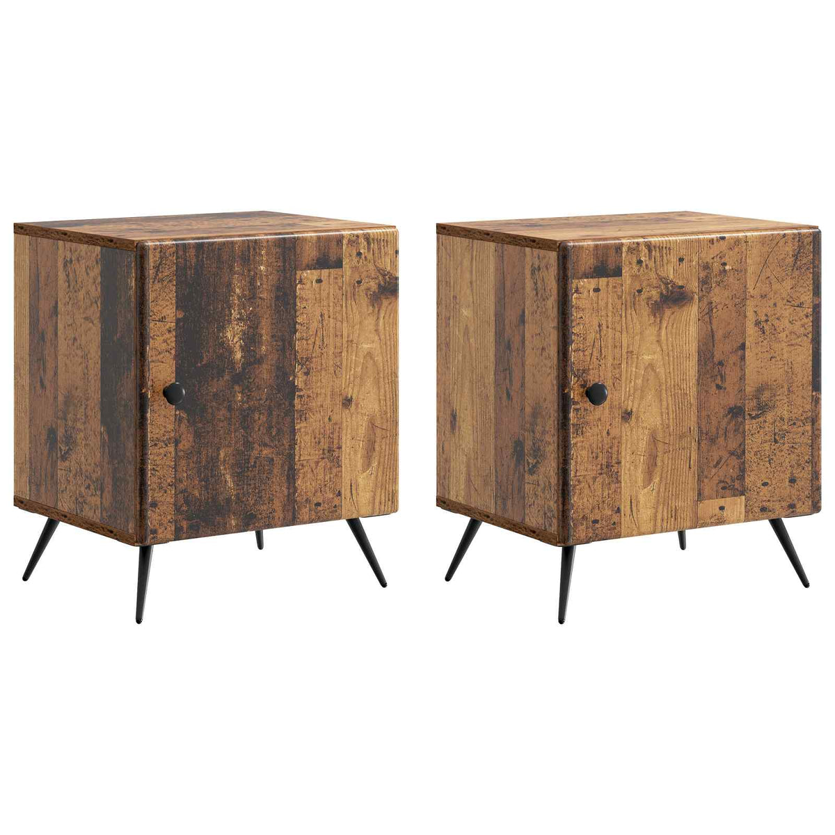 Noćni ormar 2 pcs Staro drvo 43 x 34,5 x 50 cm