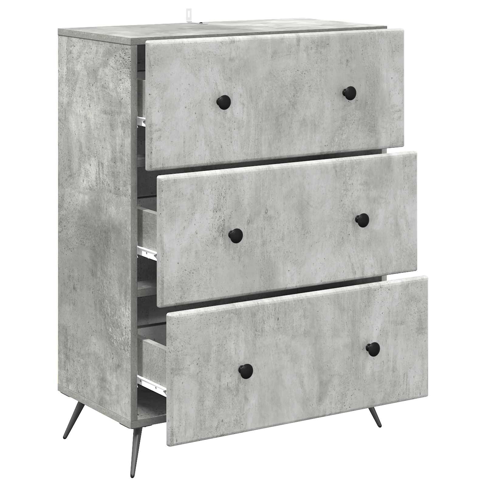 Ormar s ladicama Betonska siva 66 x 34,5 x 90 cm