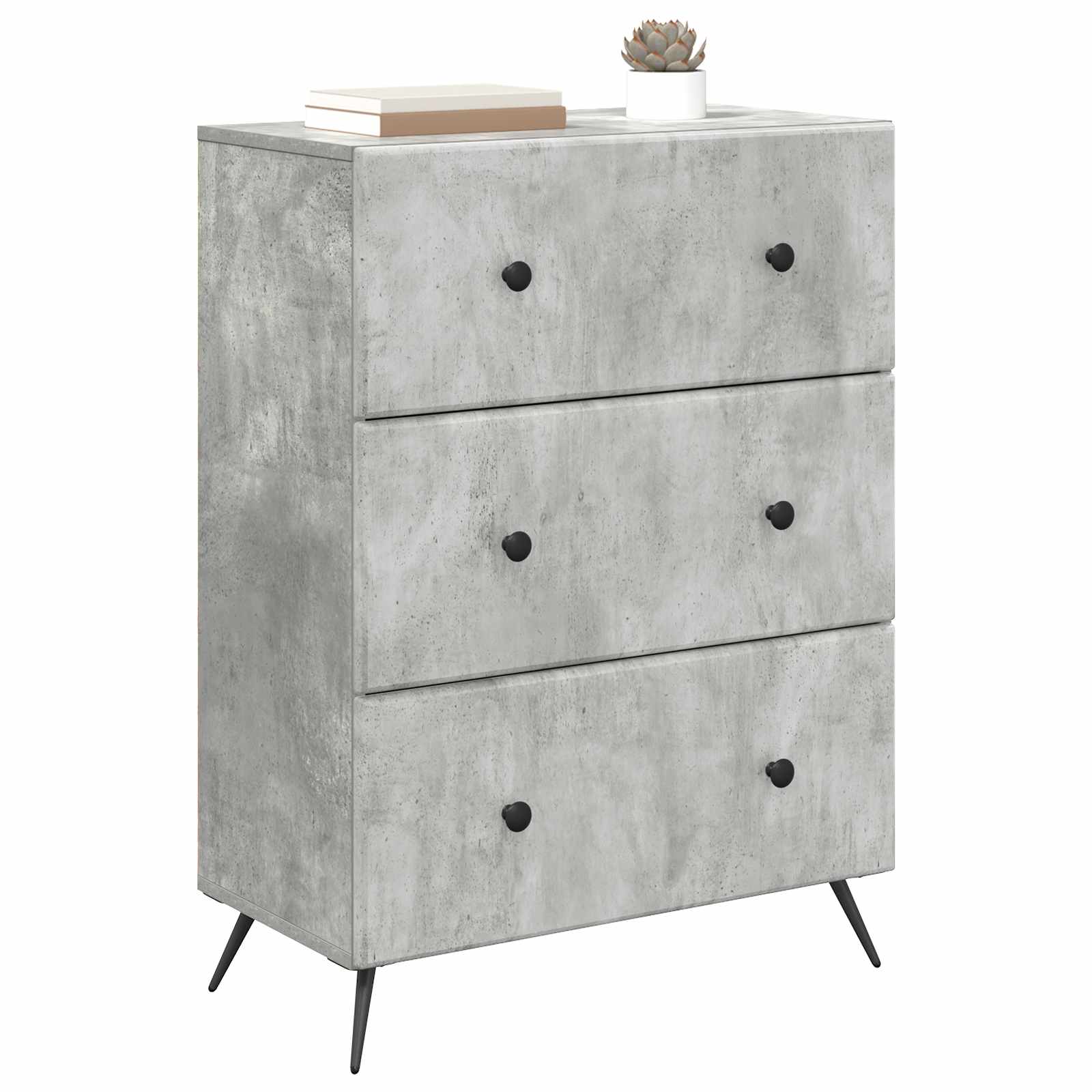 Ormar s ladicama Betonska siva 66 x 34,5 x 90 cm