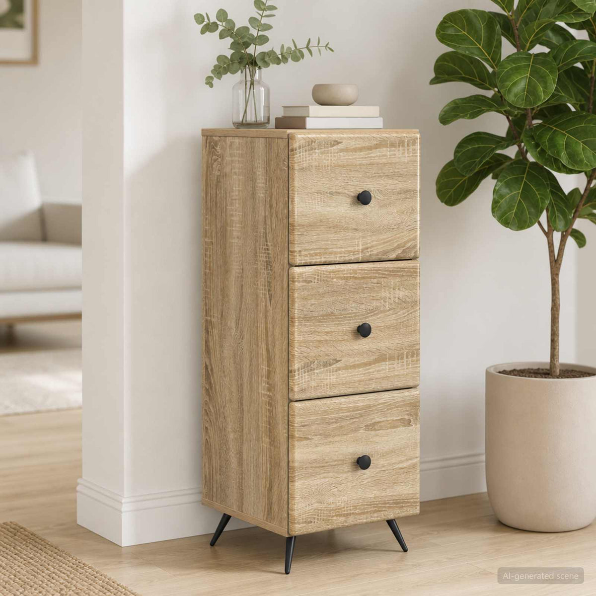 Ormar s ladicama 33 x 34,5 x 90 cm Konstruirano drvo