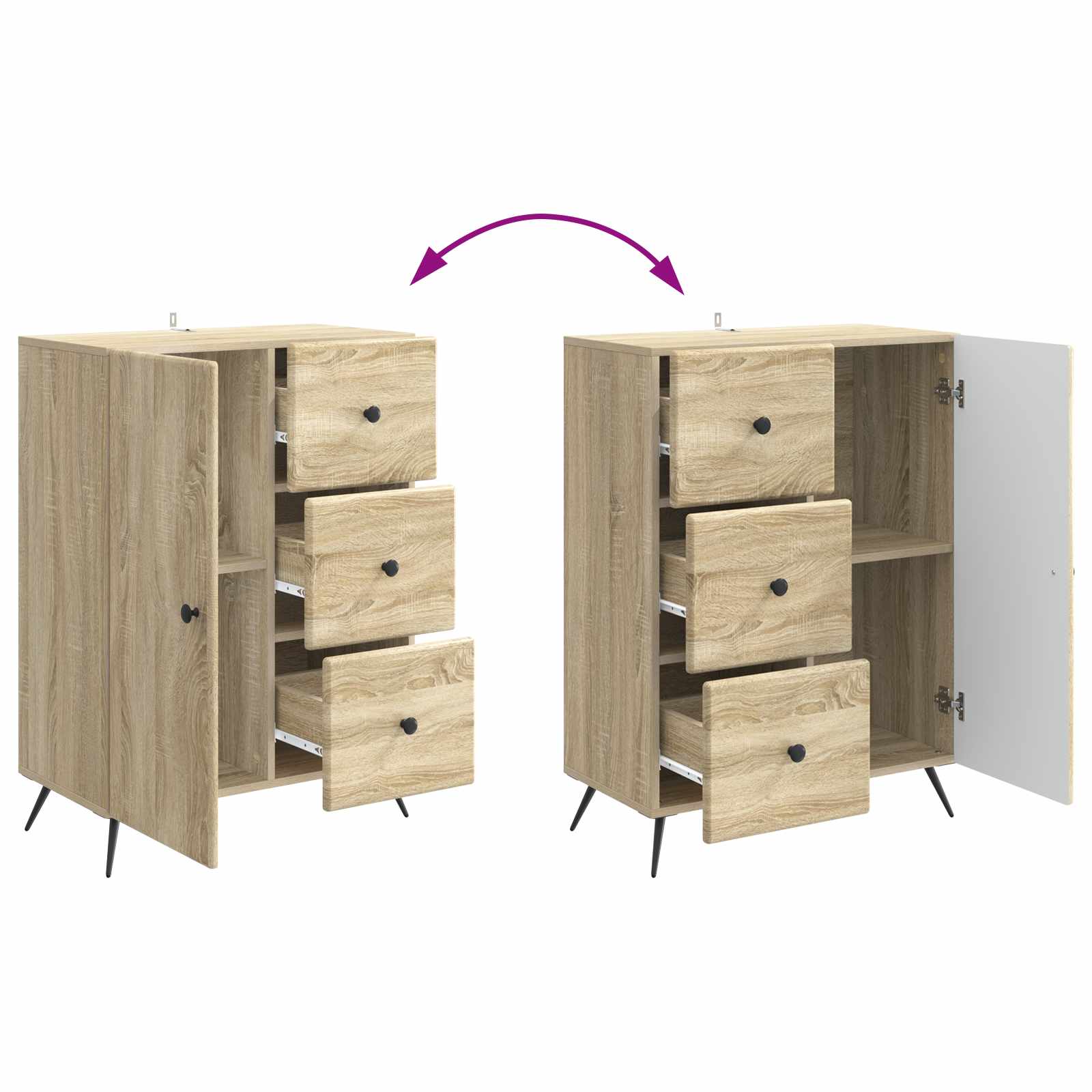 Kreveta Hrast sonoma 66 x 34,5 x 90 cm Konstruirano drvo