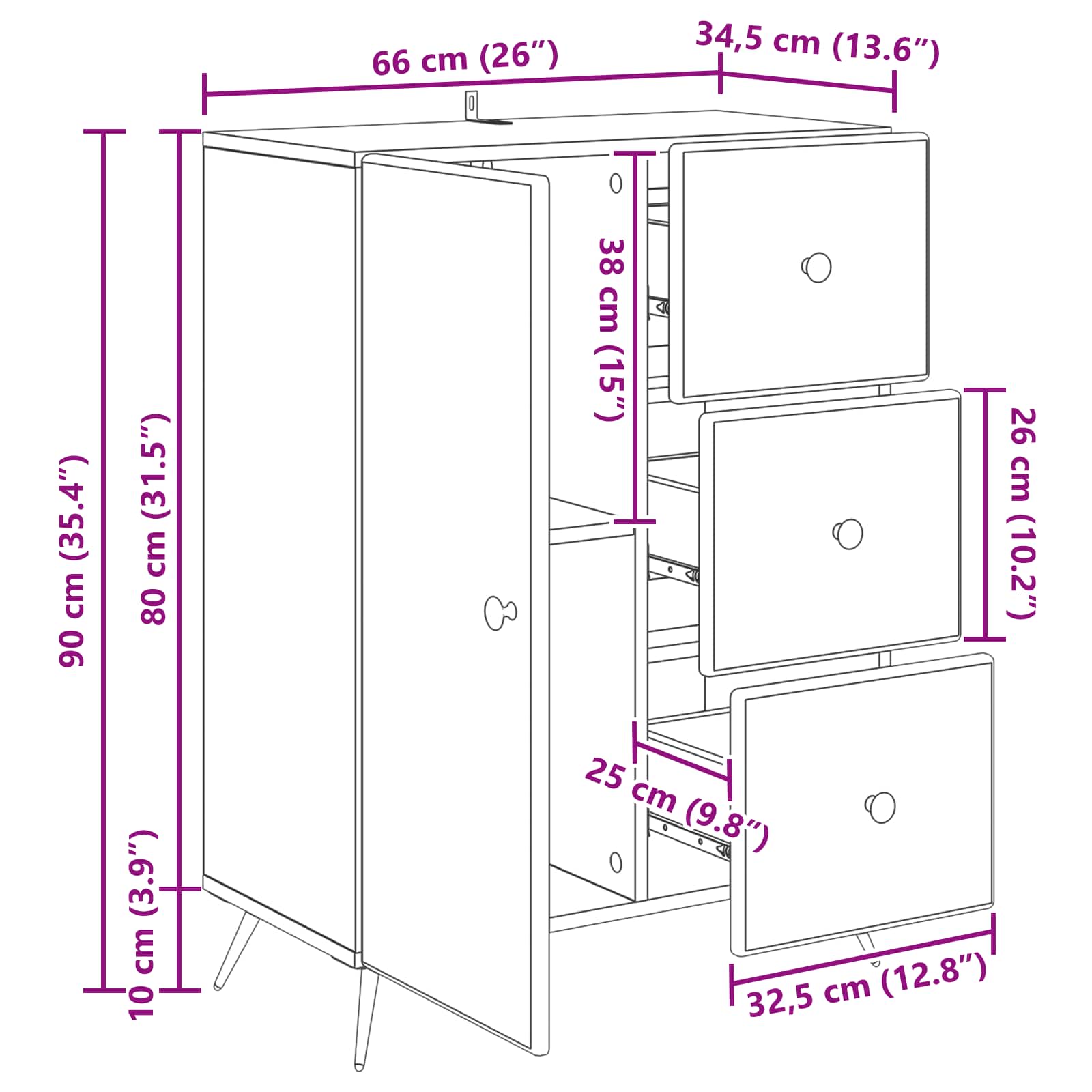 Kreveta Hrast sonoma 66 x 34,5 x 90 cm Konstruirano drvo