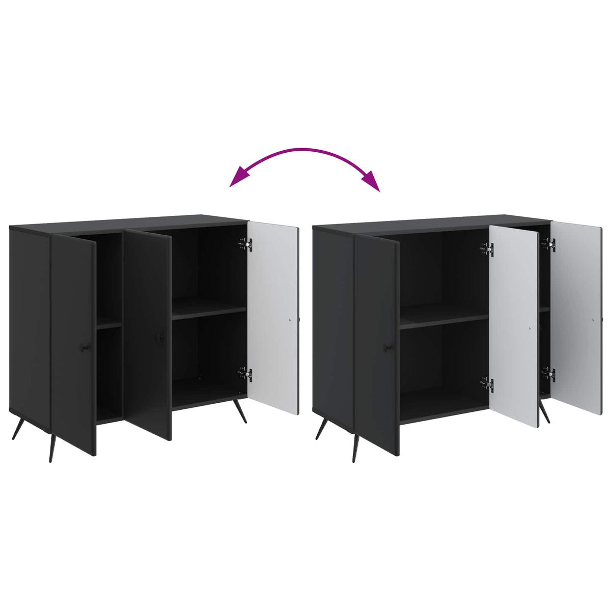 Kreveta Crna 89 x 34,5 x 80 cm Konstruirano drvo