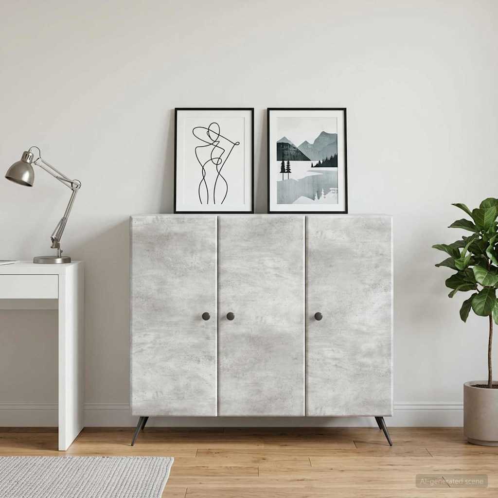 Kreveta Betonska siva 89 x 34,5 x 80 cm Konstruirano drvo