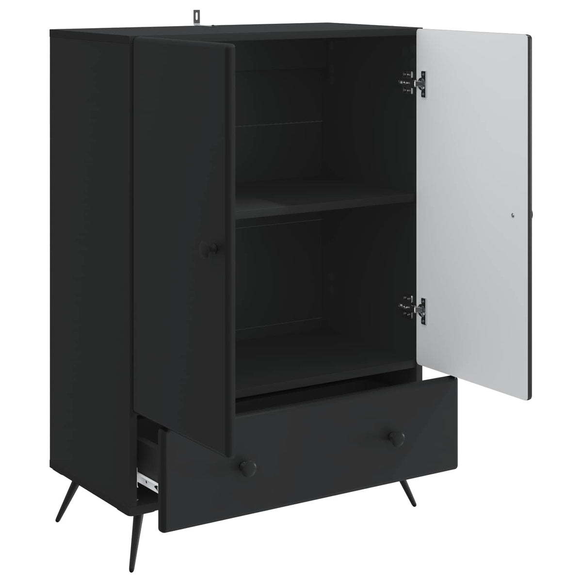 Kreveta s ladicama Crna 66 x 34,5 x 95 cm Konstruirano drvo