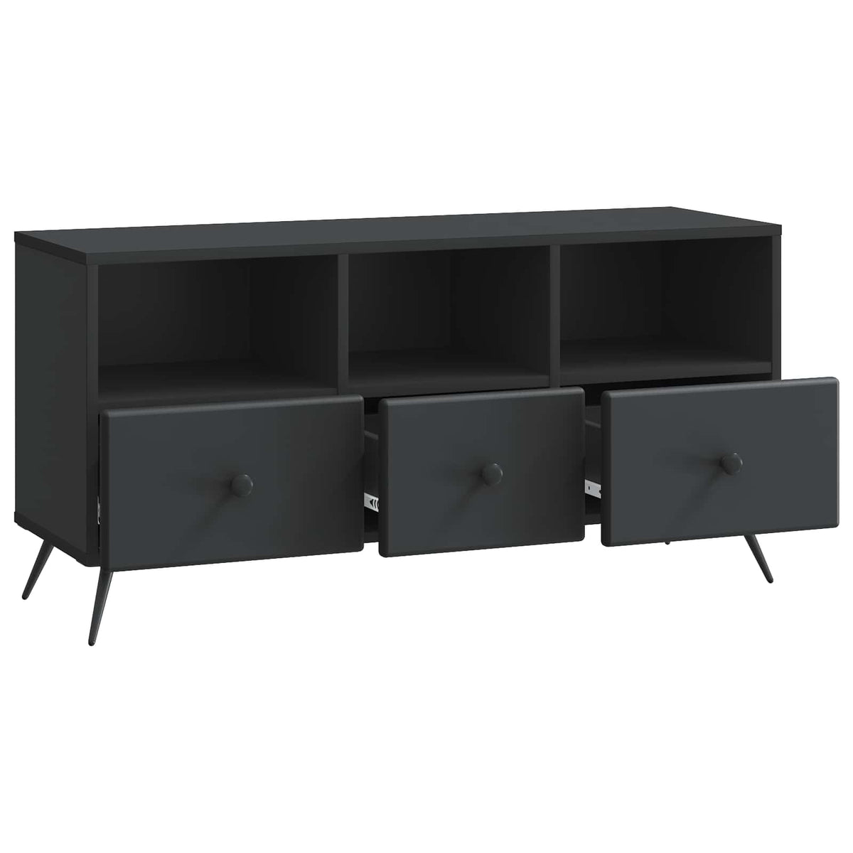 TV ormar s ladicama Crna 102 x 34,5 x 50 cm Konstruirano drvo